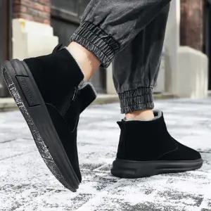 남성 발목 올라오는 앵클부츠 털 안감 기모부츠 방한 gQH7+8nHp