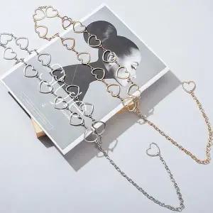 러브링체인벨트 쥬얼리 허리 실버 바디 포인트 띠 메탈벨트 벨트