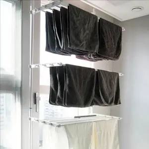 [에이치플러스몰]창틀 창문 건조대 욕실 무타공 건조대 미니 빨래 수건