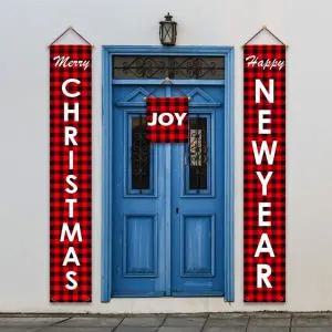 [오너클랜]크리스마스 현수막 세로형 성탄해피뉴이어 파티 데코