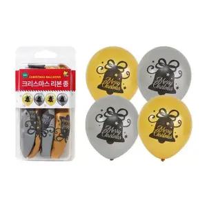 [오너클랜]크리스마스 케이스풍선 리본종 파티 장식 벌룬 소품
