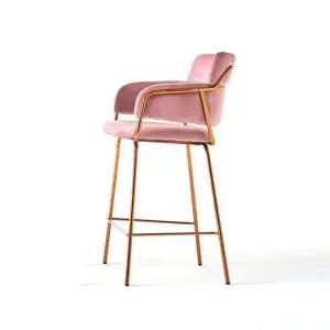 GC318 핑크 아일랜드식탁 홈바텐체어 빠텐높은의자인