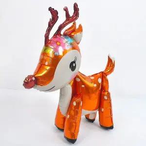 [오너클랜]입체 루돌프 은박 풍선 생일파티 호일 크리스마스