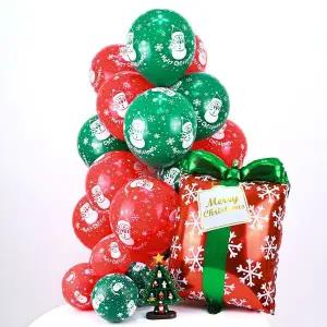 [오너클랜]조이 30cm 크리스마스 풍선 눈사람혼합(50개입)