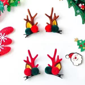 [오너클랜]루돌프머리핀(럭셔리) 크리스마스소품 헤어핀 선물