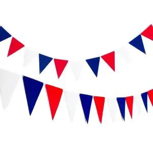 [오너클랜]펠트 삼각 파티 가랜드 화이트레드블루 생일 기념일