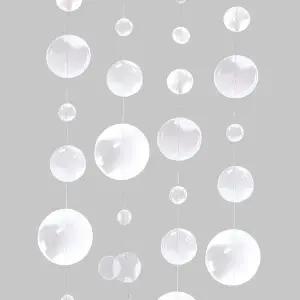 [오너클랜]물방울 모형 파티 가랜드 클리어 생일 배너 장식 소품