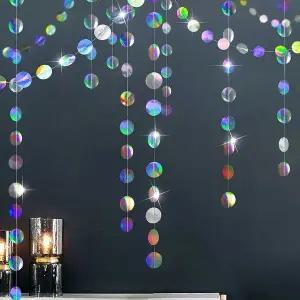 [오너클랜]원형 파티 가랜드 오로라 생일 장식용품 촬영소품