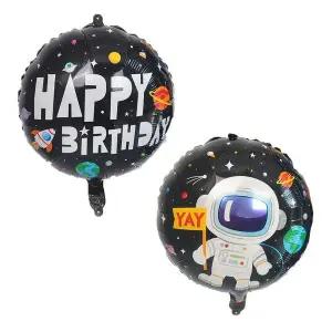 [오너클랜]수입45cm 은박 풍선 우주인 생일 파티 호일 홈파티