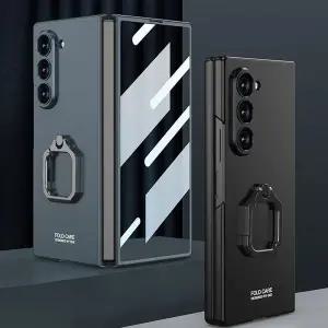 유니커블 갤럭시Z폴드6 강화 액정 풀커버 사각 링거치대 케이스