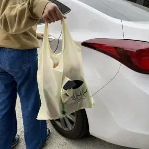 휴대용 접이식 장바구니 강아지 시장가방