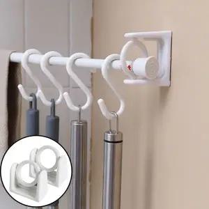 [에이치플러스몰]부착식 브라켓 커튼봉 무타공 고정 홀더 간편한 설치