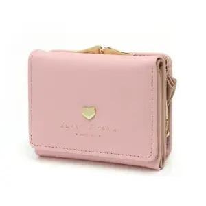 반지갑 가죽 핑크 패션지갑 미니지갑 학생지갑 델리