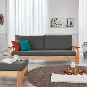 아르조404 아쿠아패브릭 고급원목소파(3인용/스툴 미포함/소쿠션별매)