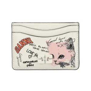 여성 캣 로고 보우 카드 지갑(A7031 135)