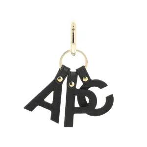 남녀공용 로고 레터 키링 키홀더(PXAWV F63656 LZZ BLACK)