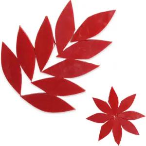 1.1x2.5cm 모자이크 타일 혼합 색상 유리 가정 장식용 또는 DIY 공예용 80pcs/100g 꽃잎 와인 레드