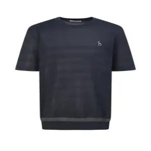 헤지스 남성 26SS HZSW6B534N2 네이비 헤링본 스트라이프 라운드 니트22473055032343736