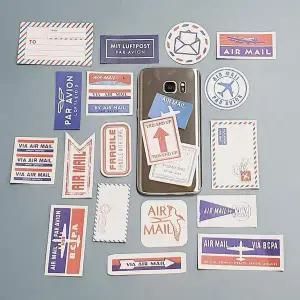 [JH4Q2RR4_51DU]빈티지 라벨 스티커 비행기 (29901107A)