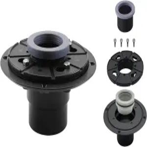 QruiLanTu 샤워 배수 베이스 플랜지 키트에는 2인치 ABS 나사 조절식 어댑터 고무 연결 개스킷 핏