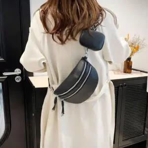 [셀러에이드]어반브로스 인조가죽 여성 레더크로스백+코인파우치 반달크로스백