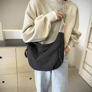 [셀러에이드]편안 착용감 컬러끈 여성베이직 캐주얼 숄더 크로스백 천가방