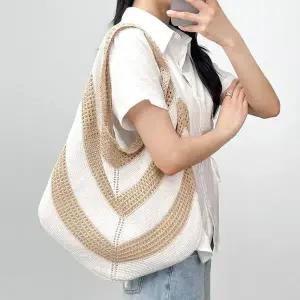[셀러에이드]빅 숄더백 네트백 니트가방 여성 브랜드백 뜨개가방 니트숄더백