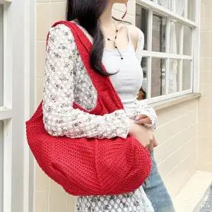[셀러에이드]뜨개가방 크로스백 숄더백 니트가방 시원한 네트백 데일리백