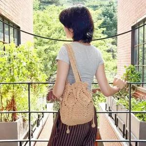 [셀러에이드]버킷백 여성 뜨개가방 숄더백 니트 올리비아팝 미니백 미니숄더백