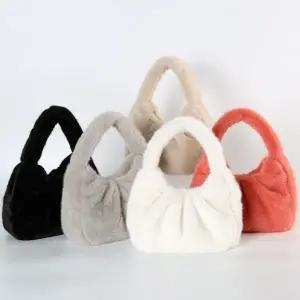 [셀러에이드]소프트한 여성 겨울가방 페이크퍼 미니 토트백 핸드백