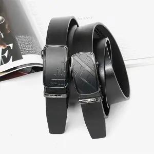 [셀러에이드]남성 정장 자동 가죽 벨트 132cm 허리띠 혁대 버클 혁대 혁띠