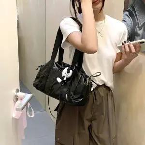 [셀러에이드]여성 PU 스트랩 숄더백 쇼퍼백 확장형 가방 데일리백 일상가방