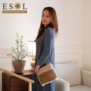 [셀러에이드]페이크퍼 인조 무스탕퍼 뽀글이 데일리백 숄더백