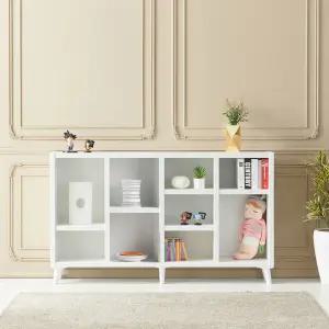 [우아미가구]우다 멀티 수납 정리함 2단 책장 다리형 1600