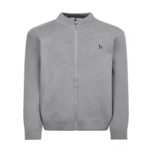 헤지스 남성 25SS WHSW5A101G2 스테디셀러그레이 로고자수 면 집업니트22448067972343709