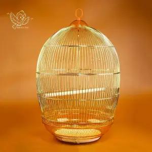 원형 새장 모란 앵무 케이지 금속 골드 걸이형 이동장