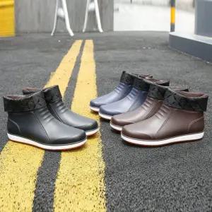 방한 부츠 PVC 로우굽 방수 캐주얼 밭일 패션 신발 XMY6+2ALW