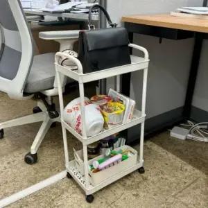 [SBD] 선반 수납함 화이트 생활용품 3단 이동식 정리용품