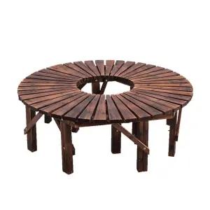 원목 원형 벤치 화단 둘레의자 정원용 조립식 방부목