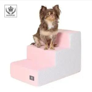 계단오르기 강아지스텝 관절건강 쥬시폼폼 3단 핑크