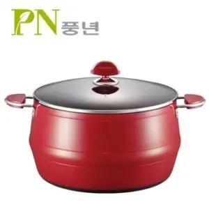 세라믹코팅 풍년 포시아 레드 곰솥 곰통 냄비 28cm