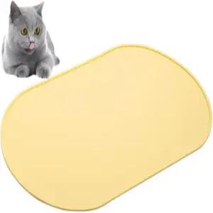 100 방수 처리된 가장자리 BPA 프리 실리콘 반려동물 먹이 매트 반려견 사료 포함 유출 방지 바닥 고양이