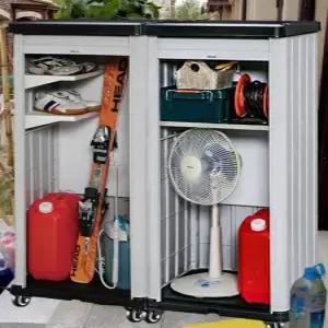 야외 발코니 플라스틱 도구함 캐비닛 실외 베란다 옥상