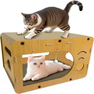 실내용 대형 가구 보호 스크래치 패드 고양이 침대 집 모양 Design.cat Toys.cat Post.cat 보드