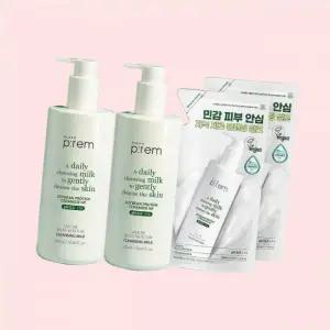 메이크프렘 리필 3개 세이프 미 릴리프 모이스처 클렌징 밀크 500ml 2개 4585684