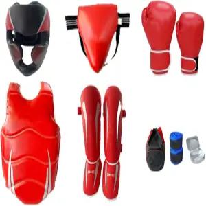 태권도 복싱 장비 세트 가라테 스파링 청소년 또는 성인 무술 정강이 보호대/가슴갈비/헤드기어/마우스가드