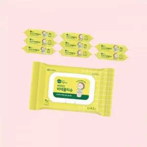 그린핑거 마이키즈 어린이 비데물티슈 캡형 42매X9팩 온가족이 하는 우리집 필수품 생산 4587245