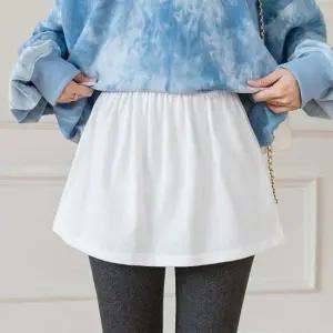 페이크 스커트 레이어드 이너셔츠 레깅스커버 밑단