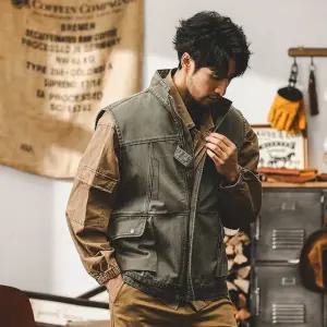 남사친 빈티지 가을 조끼 헤비 카고 코트 야상 전술 촬영 점퍼 원픽3