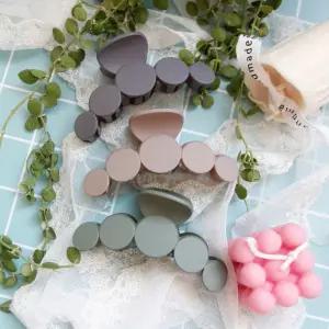 감성 컬러 동그라미 무광 중형 헤어집게핀 10colors Gzb2+8lXh